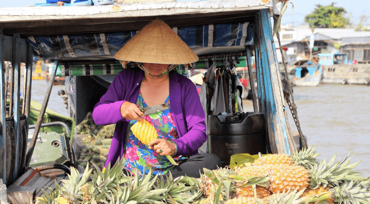 Le village flottant à Chau Doc