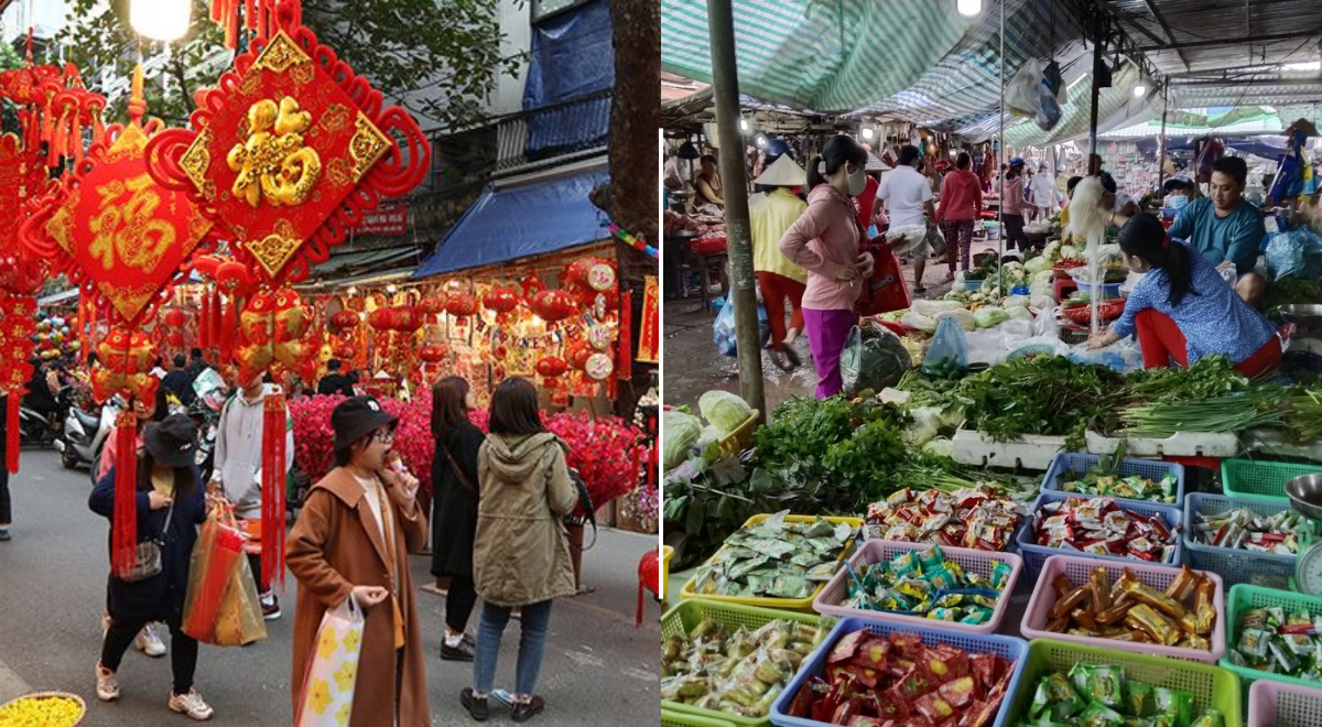 Le Tết vietnamien célébré à la campagne et en ville, entre traditions familiales et festivités animées.